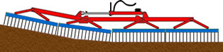Diagram of a comb harrow