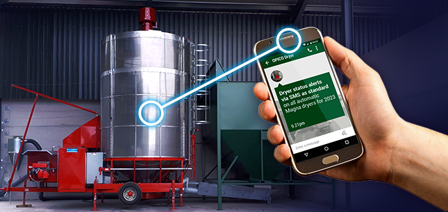 SMS option for OPICO Diesel Grain Dryers
