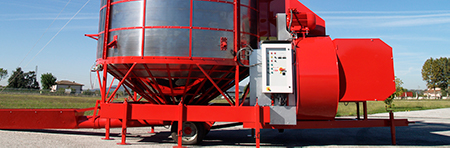 Push Button Self Contained Controls on an OPICO Diesel Grain Dryer