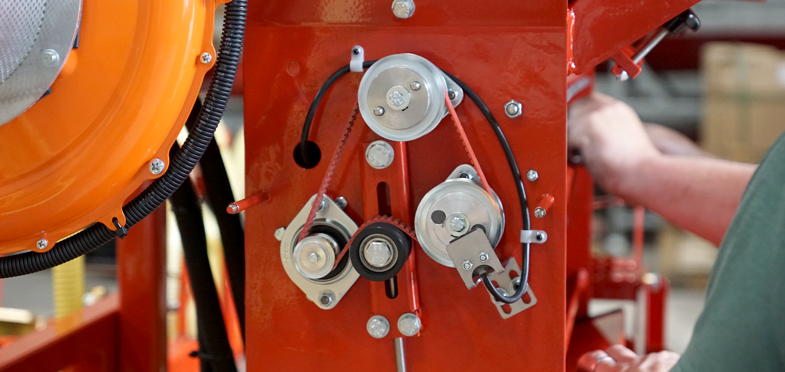 Drive mechanism on OPICO Air Seeders