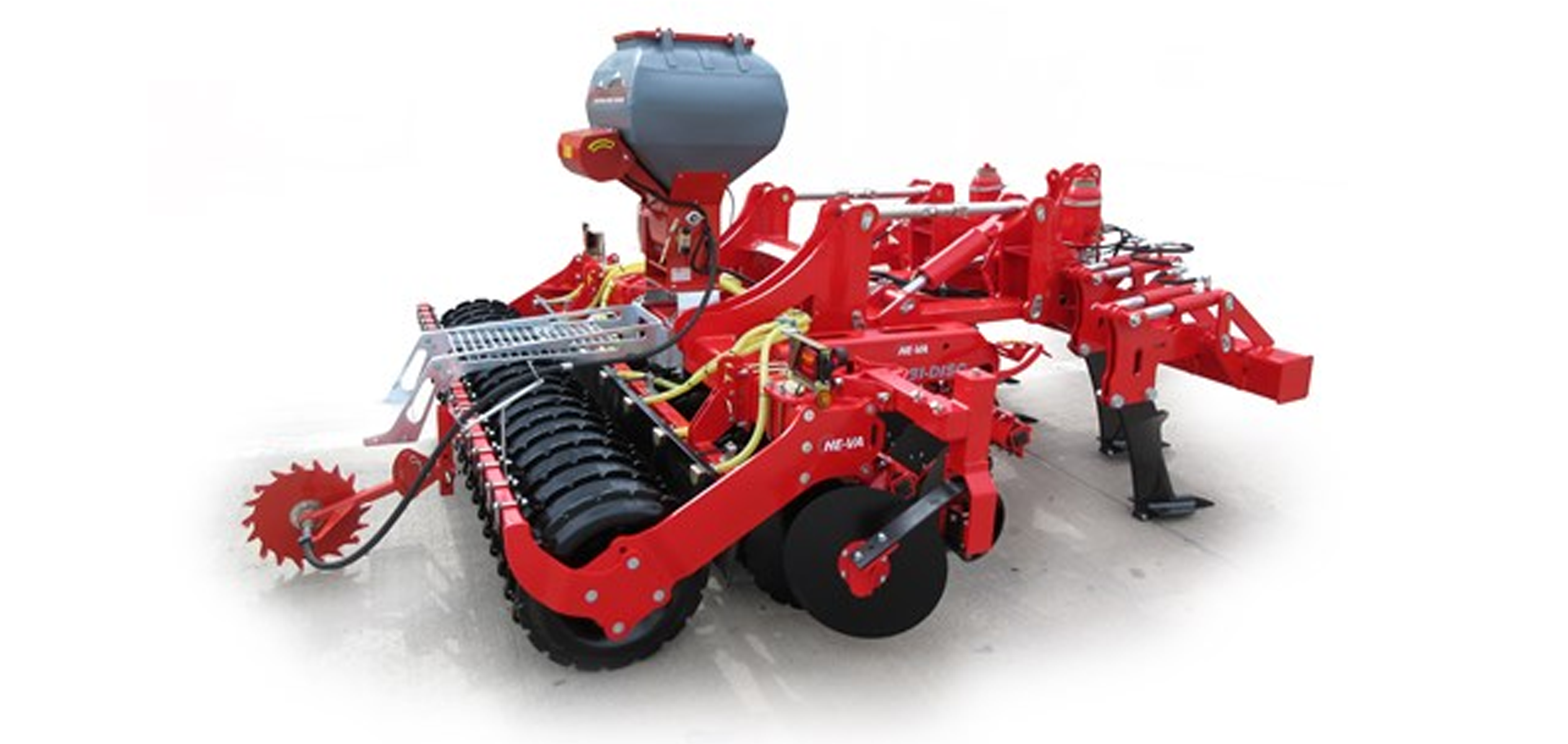 OPIC) Variocast Seeder mounted to a HE-VA Subsoiler